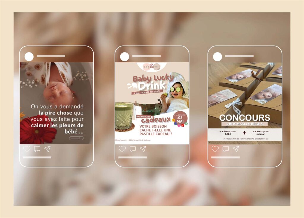 Publications reseaux sociaux O Baby Spa